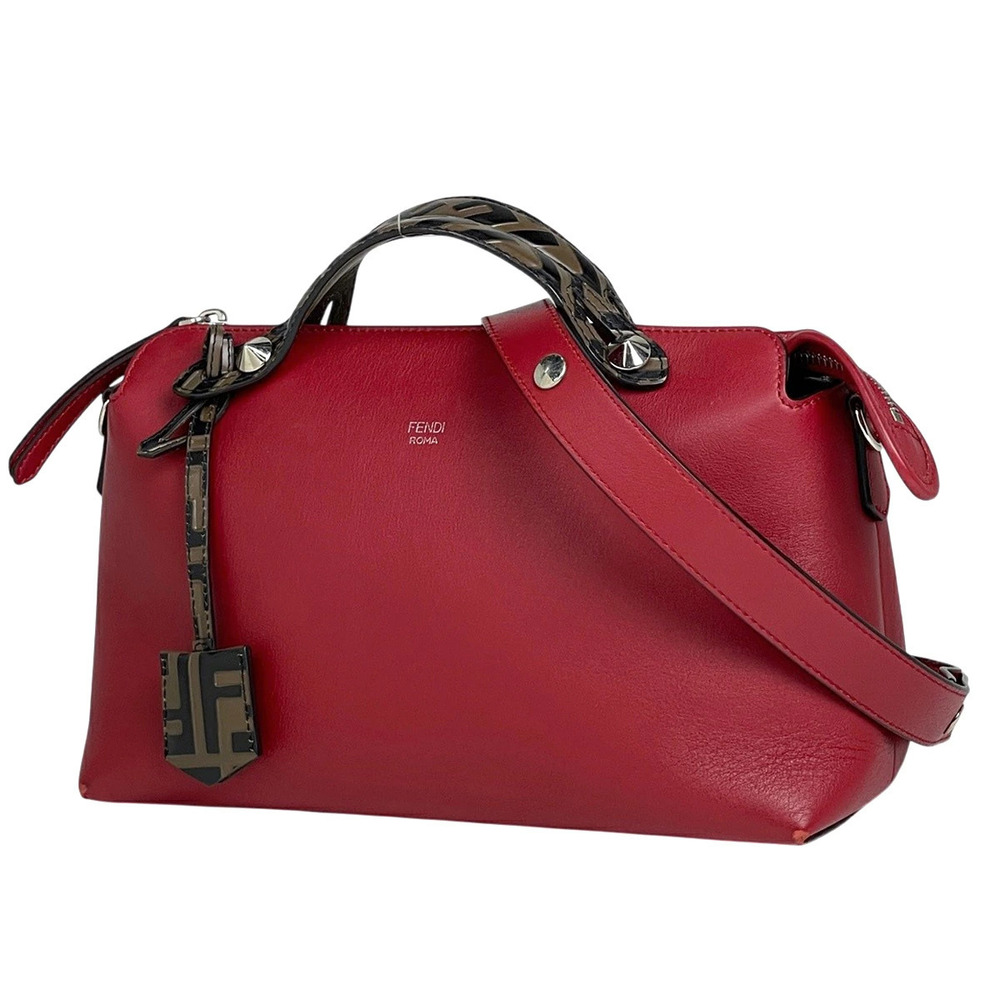 Fendi By The Way Shoulder Bag Leather Red